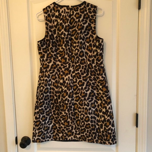 JCrew Leopard shift dress, size 4 - Picture 4 of 7
